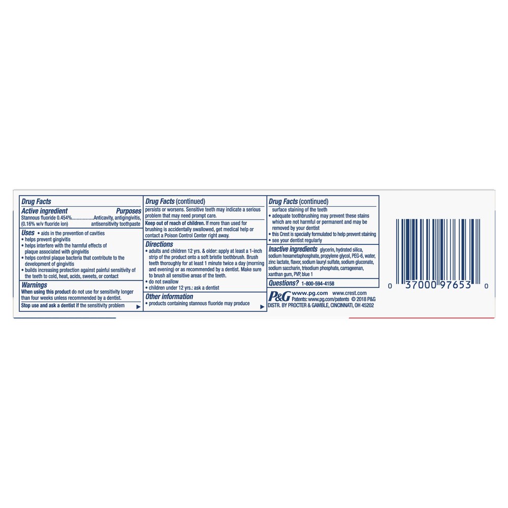 Crest Pro-Health Advanced Extra Whitening Fluoride Toothpaste 5.1oz***