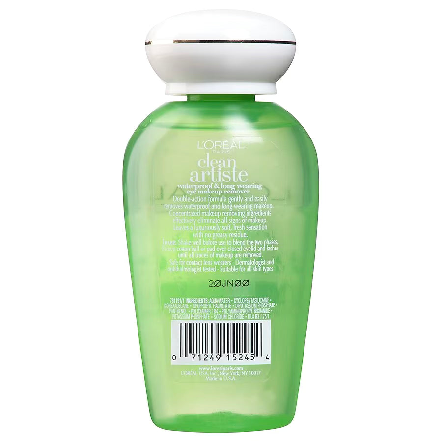 L'Oreal Paris Clean Artiste Eye Makeup Remover, 4.0 fl oz