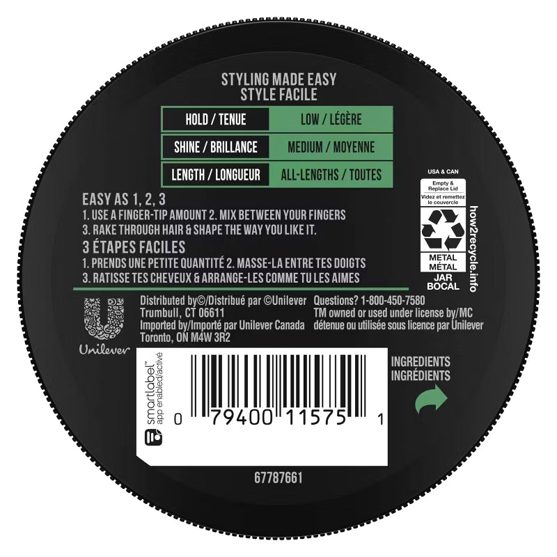 Axe Natural Look Hair Cream Low Hold Medium Shine- 2.64oz