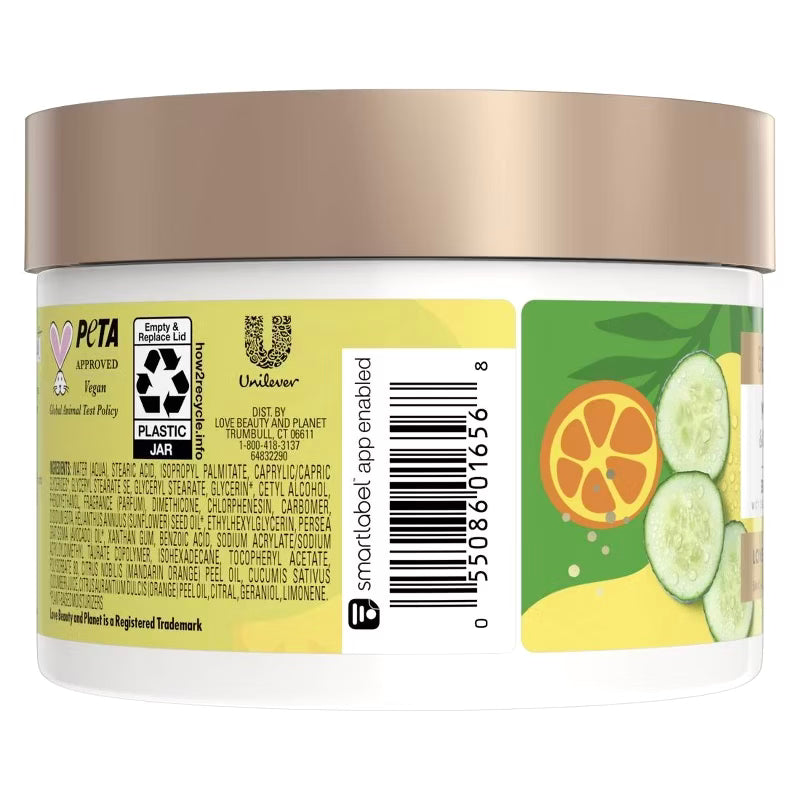 Beloved Mandarin & Cucumber Water Body Cream - 10oz