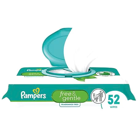 Pampers Free & Gentle Wipes 52.0 ct