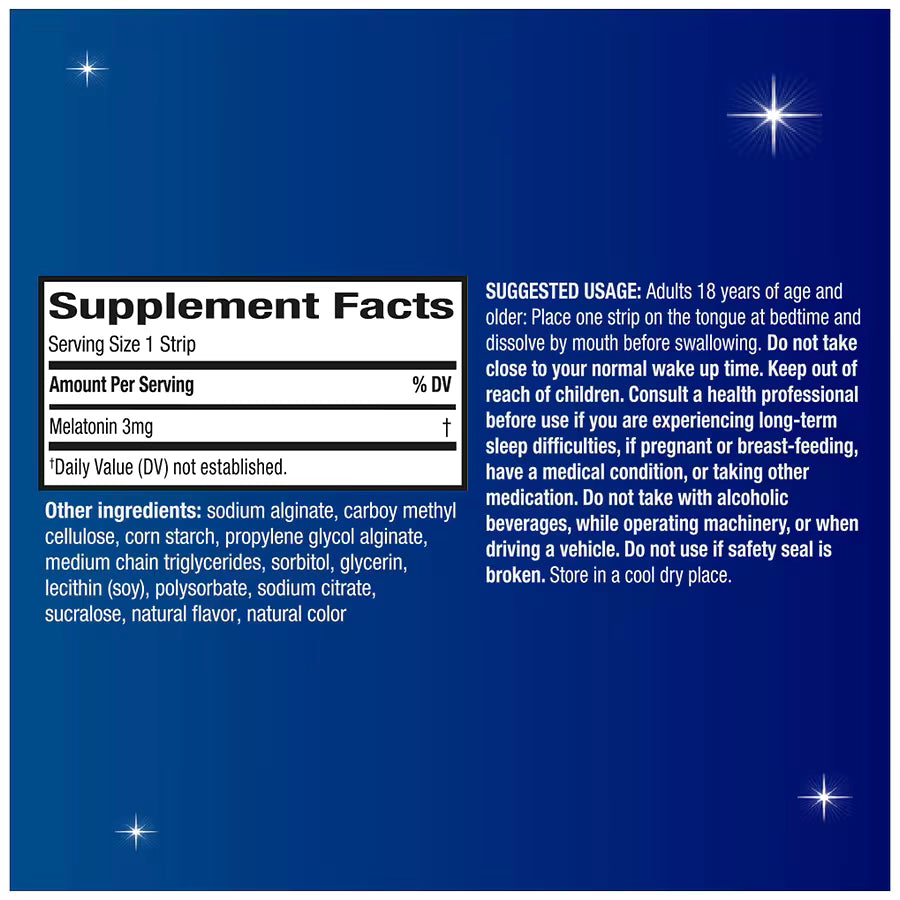 Unisom Return To Sleep Melatonin Strips 21ct - Cool Mint