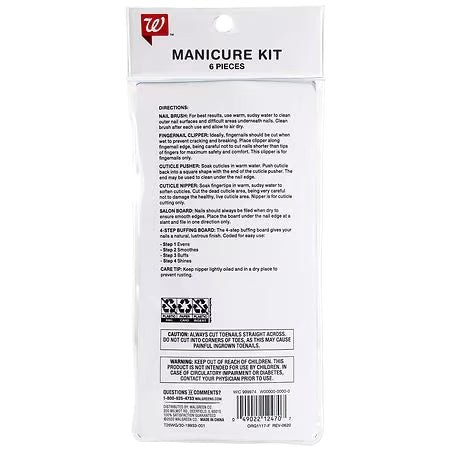 Walgreens Manicure Kit 6 Pieces