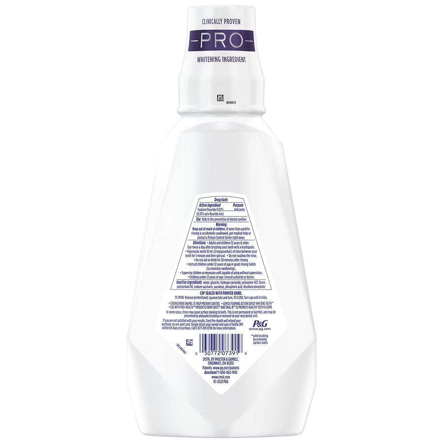 Crest 3D White Pro Brilliance Mouthwash, 32.0 fl oz