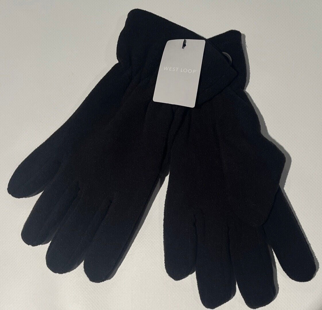 West Loop Fleece Gloves- Black