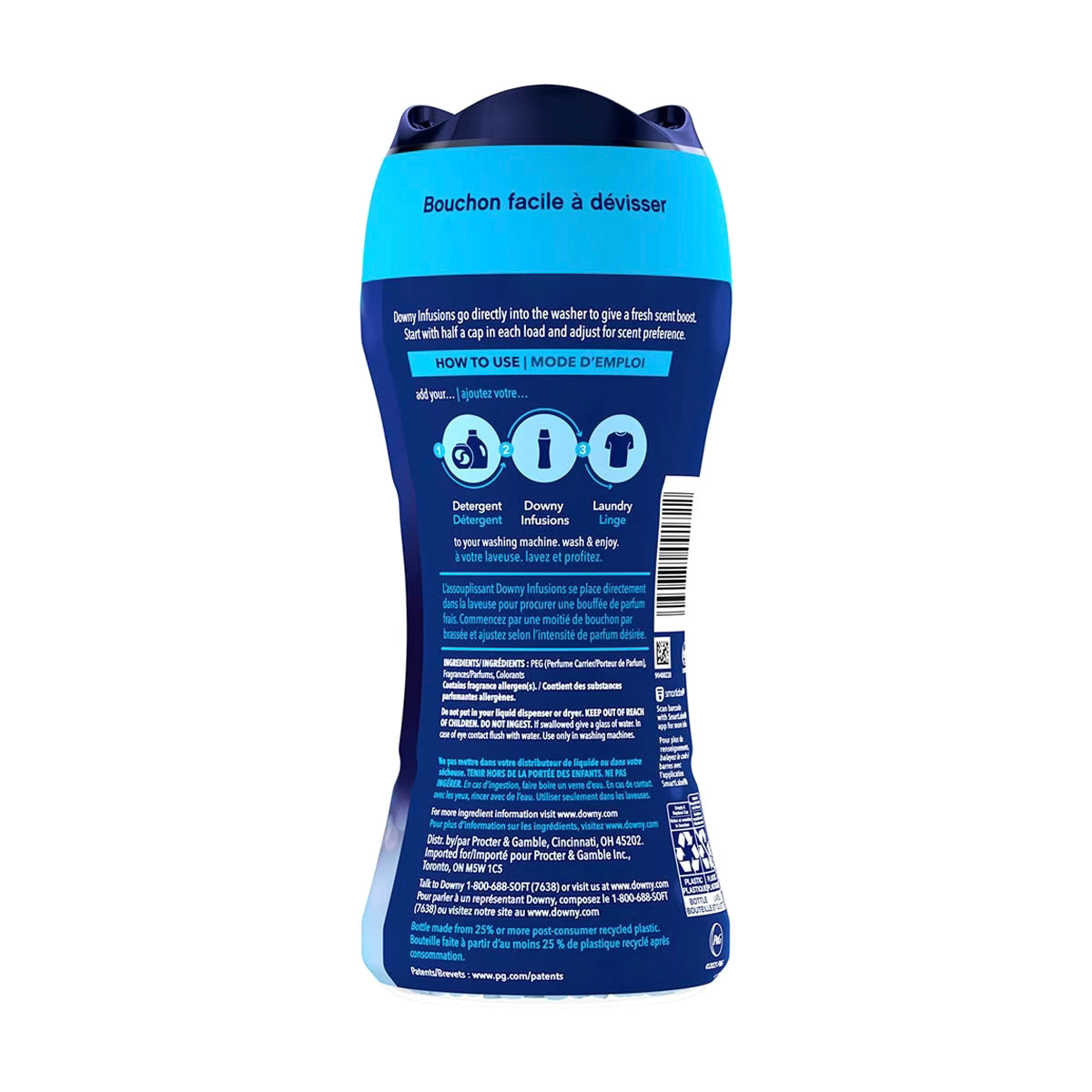 Downy Infusions In-Wash Laundry Scent Booster Beads, BALANCE, Crisp Rain and Blue Eucalyptus, 7.8 oz