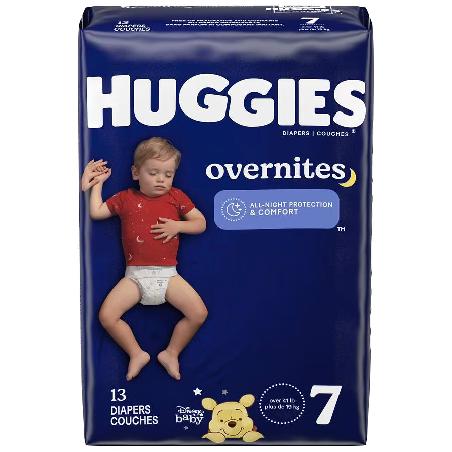 Huggies OverNites Nighttime Baby Diapers Size 7 (13 Ct), 13.0 ea
