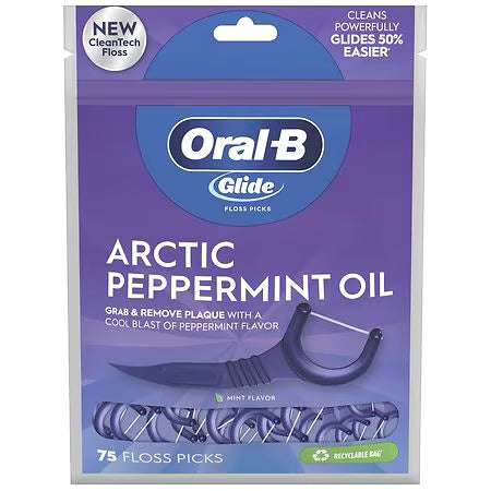 Oral-B Glide Dental Floss Picks Arctic Peppermint 75.0 ea