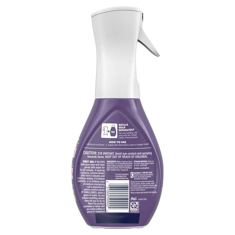 Mr. Clean Clean Freak All Purpose Cleaner Spray, Multi-Surface Cleaning, Lavender, 16 fl oz