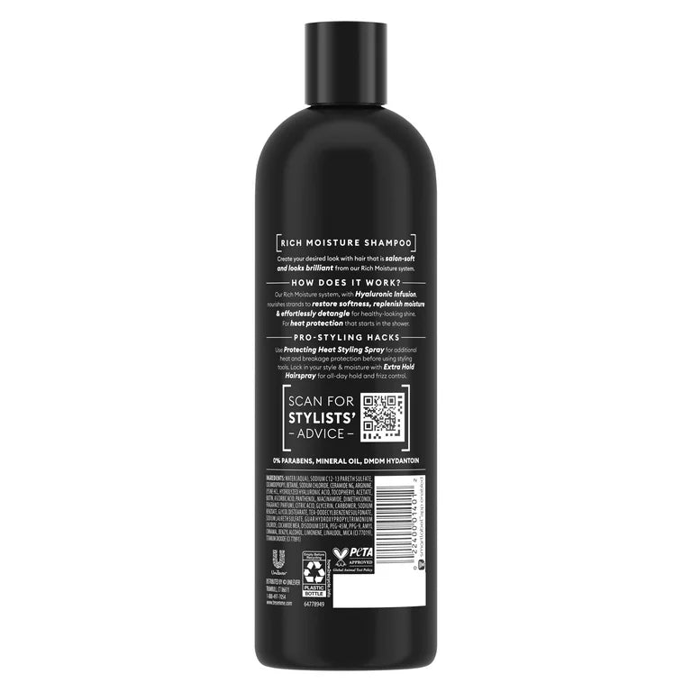 Tresemme Shampoo for Women Moisture Rich Hyaluronic Infusion Restore & Replenish, 16.5 oz
