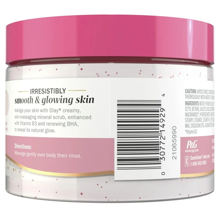 Olay Indulgent Mineral Scrub with Essences of Wild Rose & Cherry 11oz