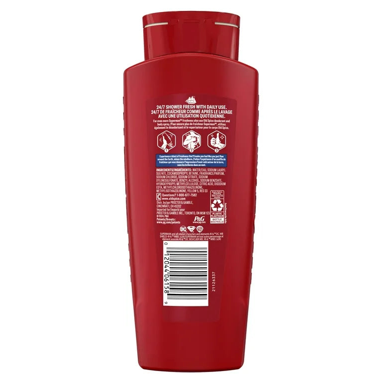 Old Spice Cleansing Body Wash for Men, Man of Tomorrow, Bright Citrus and Cosmos Scent, 24 oz