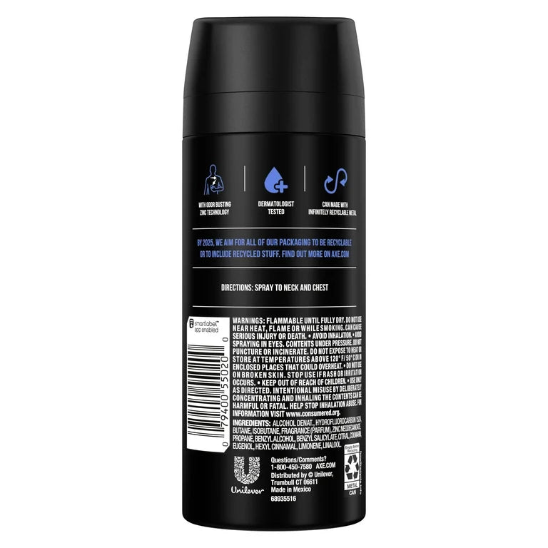 Axe Phoenix Long Lasting Men's Antiperspirant Deodorant Spray, Crushed Mint and Rosemary, 4 oz