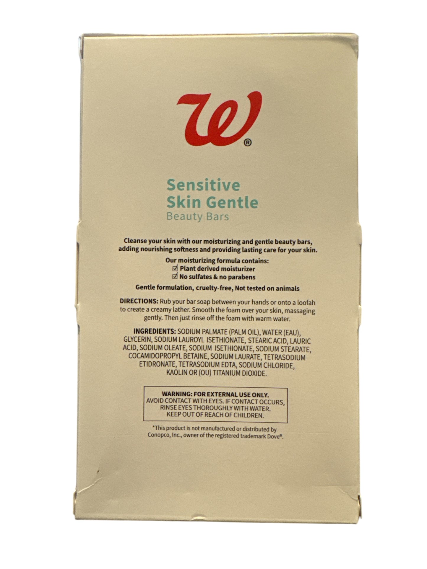 Walgreen’s Sensitive Skin Beauty Bar Soap 6ct 3.75oz (Compare to Dove Sensitive Skin)