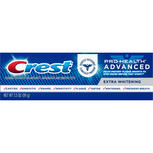 Pasta de dientes blanqueadora extra avanzada Crest Pro-Health, 3,5 oz***