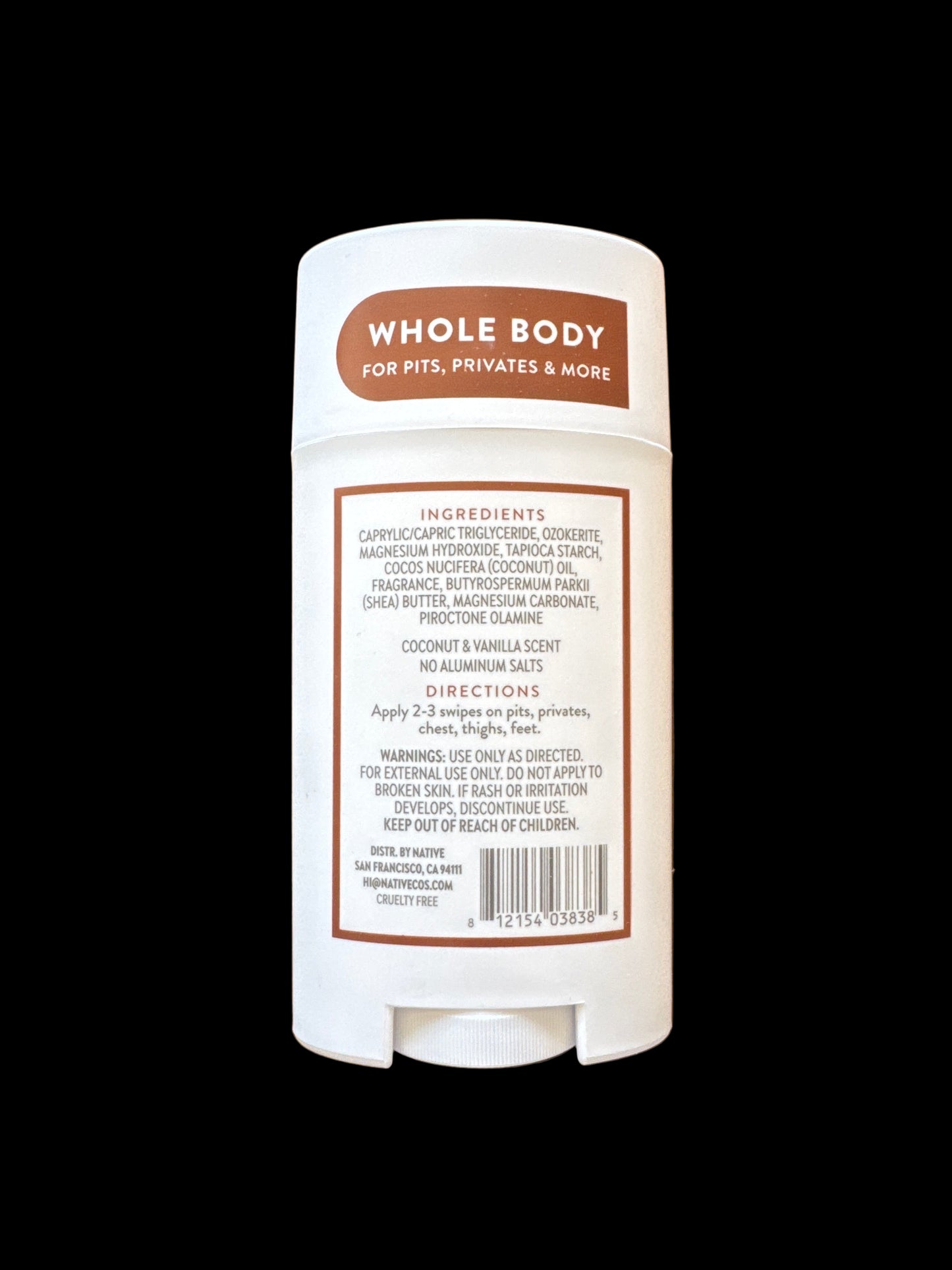 Native Whole Body Deodorant- Coconut & Vanilla 2.3oz