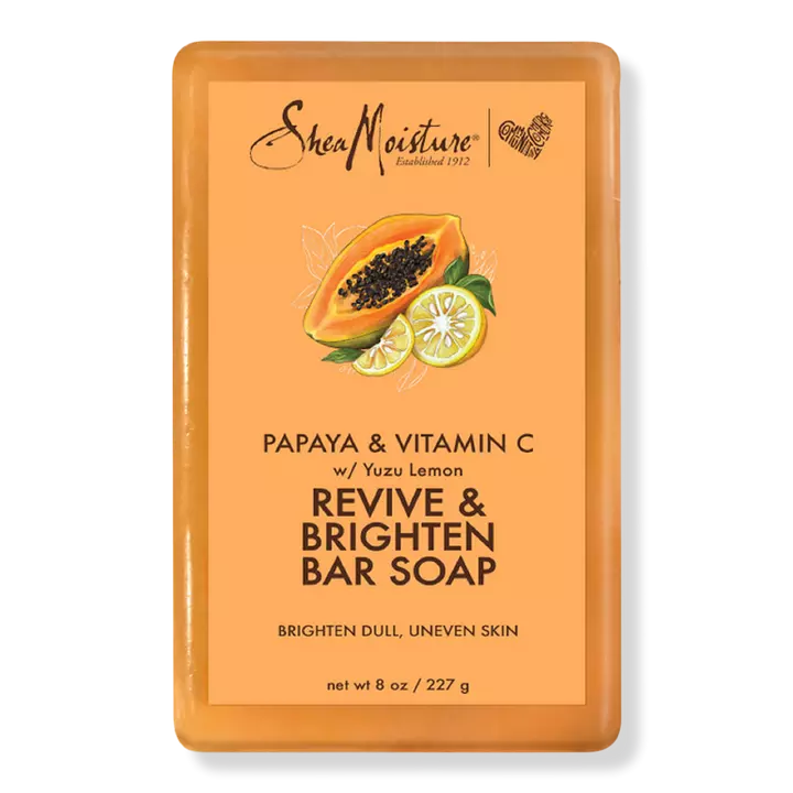 Jabón en barra revitalizante y iluminador con papaya y vitamina C de SheaMoisture, 8 oz