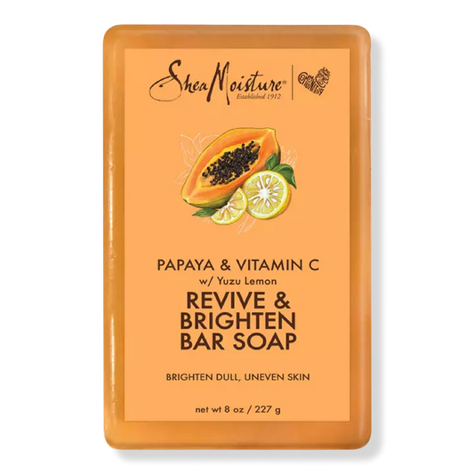 Jabón en barra revitalizante y iluminador con papaya y vitamina C de SheaMoisture, 8 oz