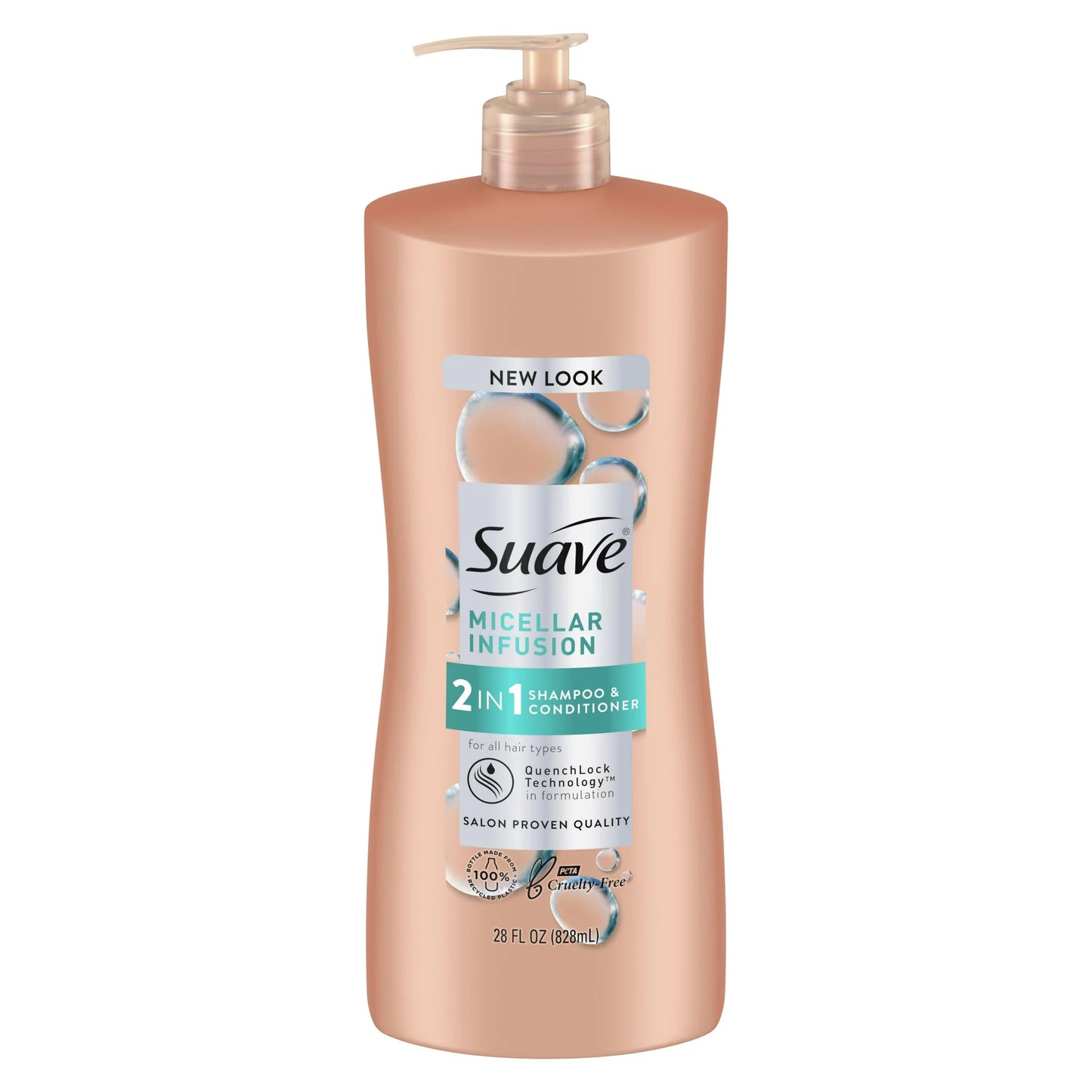 Suave Professionals Micellar Infusion 2-in-1 Shampoo & Conditioner, Moisturizing, 28 fl oz