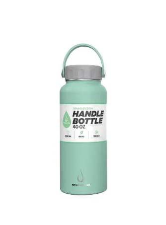 HydroClear® 40 oz. Stainless Steel Vacuum Sealed Water Bottle- Seafoam Green