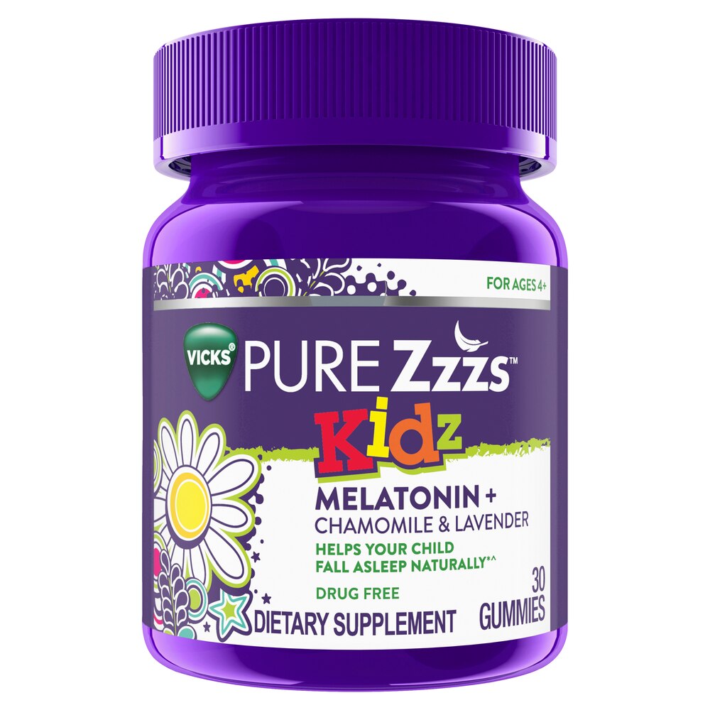 Pure Zzzs Kidz Melatonin + Chamomile & Lavender Gummies, 30