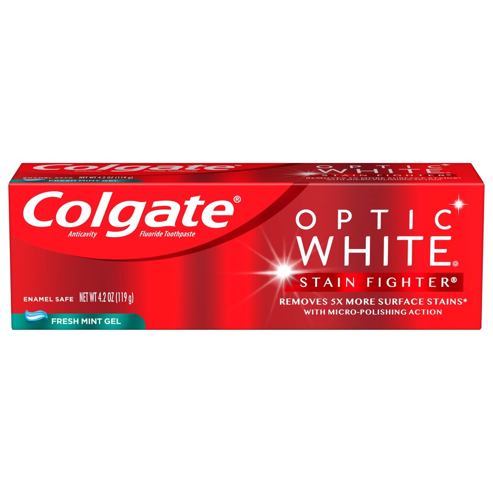 Colgate Optic White Fresh Mint Gel Toothpaste 4.2oz ***