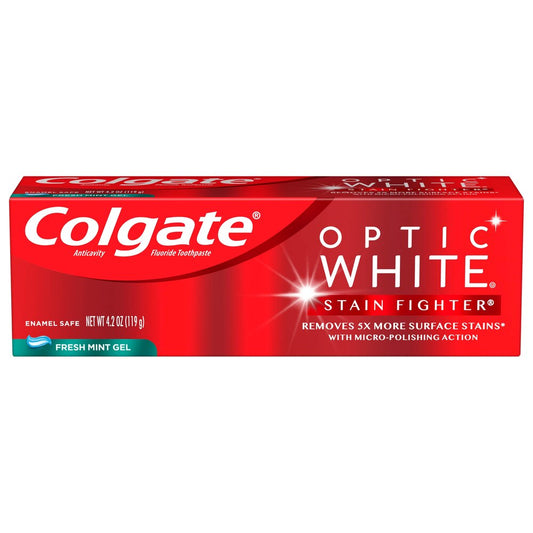 Colgate Optic White Fresh Mint Gel Toothpaste 4.2oz ***