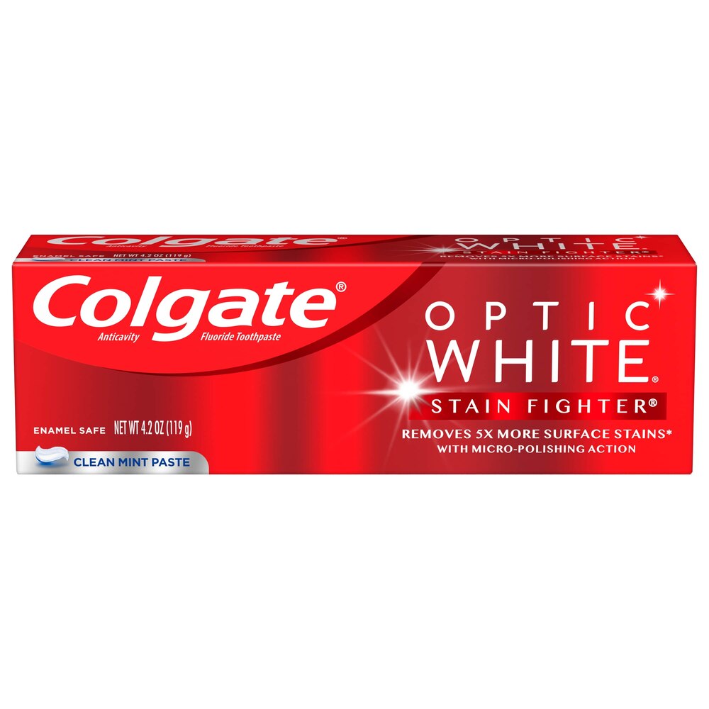 Colgate Optic White Clean Mint Paste Toothpaste 4.2oz ***