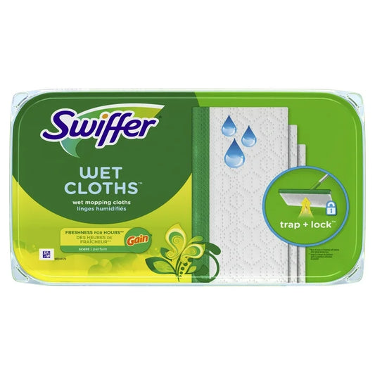 Almohadillas para trapear en húmedo Swiffer Sweeper, Gain Original, 12 unidades