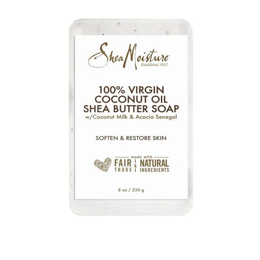 Jabón de manteca de karité SheaMoisture, 100 % aceite de coco virgen, 8 oz.