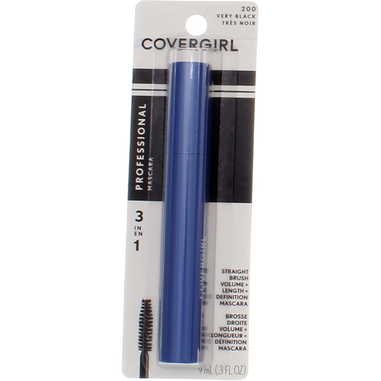 Covergirl 專業睫毛膏常規刷非常黑 200，0.3 液體盎司