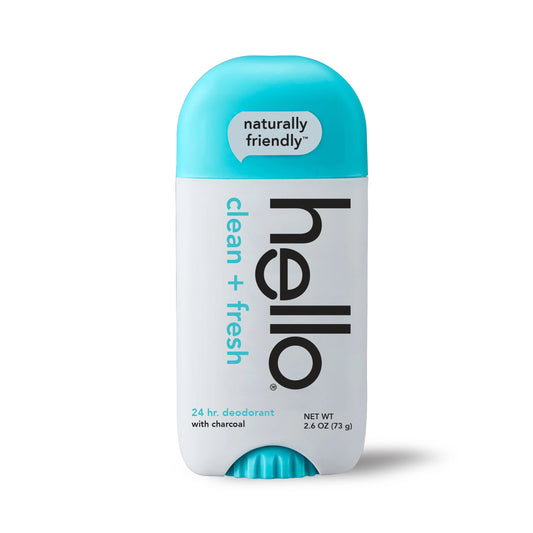 Desodorante en barra Hello 24 horas, limpio y fresco, 2,6 oz***