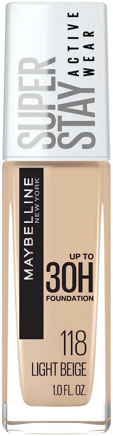 Maybelline Super Stay Full Coverage Liquid Foundation Active Wear Makeup, Matte Finish