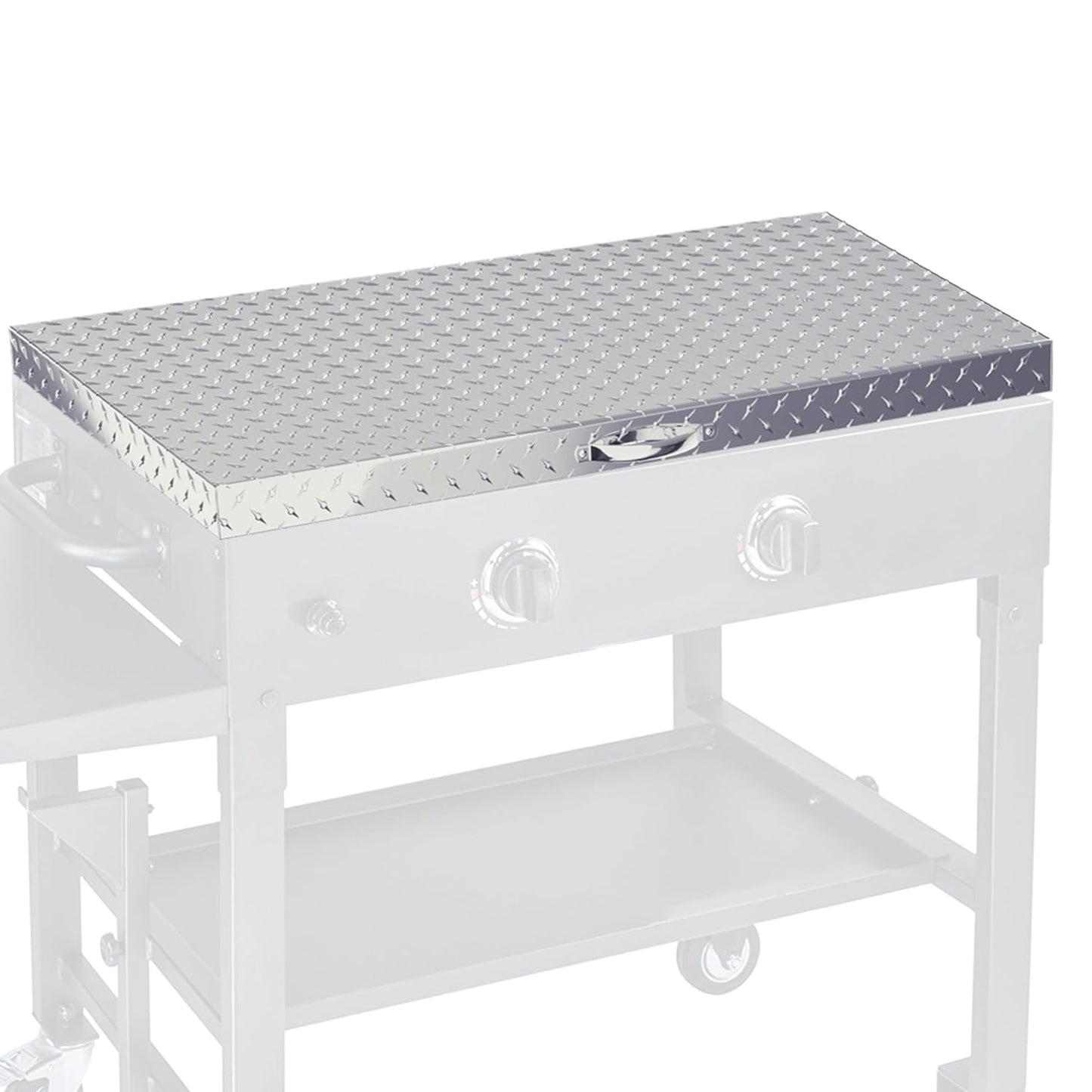 Funda para plancha Flybold Blackstone de 36 pulgadas: diseño impermeable con revestimiento de diamante, tapa rígida de aluminio y mango de acero inoxidable