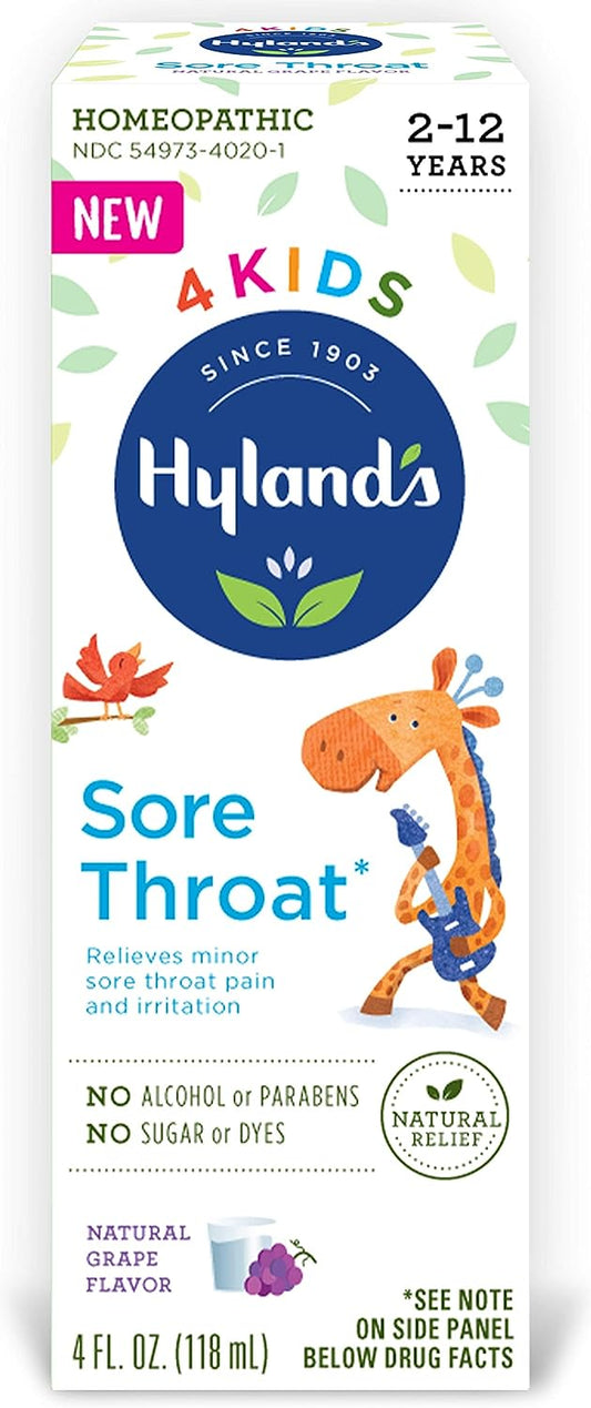 Dolor de garganta para niños de Hyland's, 4 oz