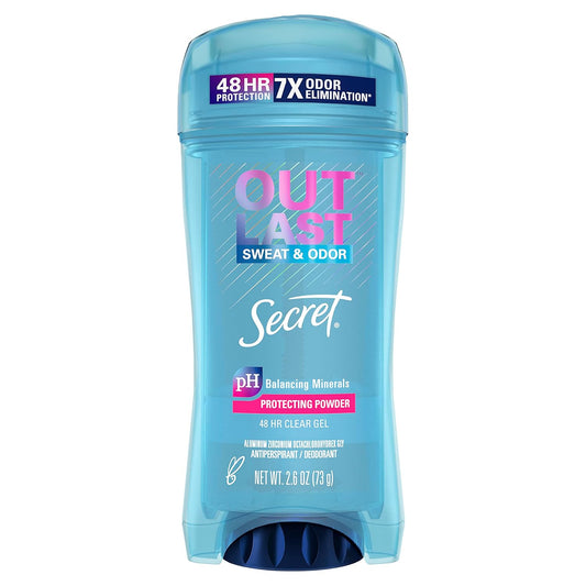 Secret Outlast Antiperspirant & Deodorant Clear Gel, Protecting Powder 2.6 oz