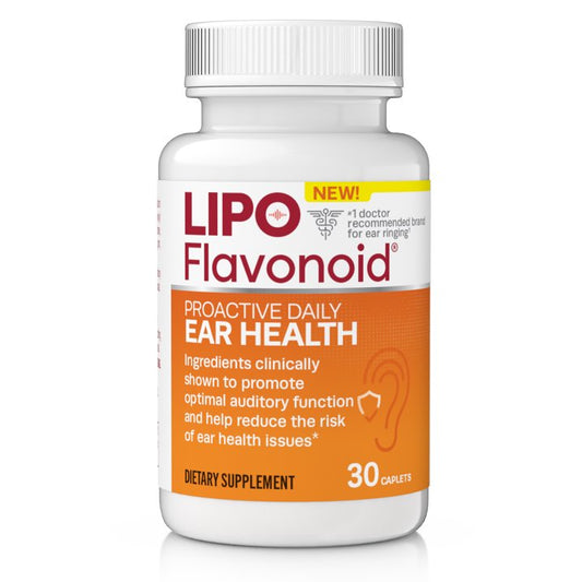 Suplemento diario proactivo para la salud auditiva con lipoflavonoides, 30 comprimidos***