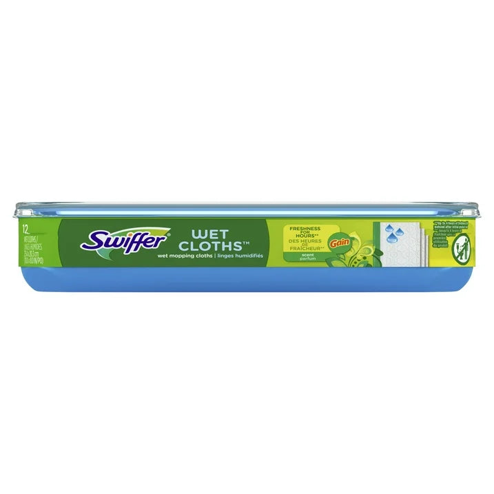 Almohadillas para trapear en húmedo Swiffer Sweeper, Gain Original, 12 unidades