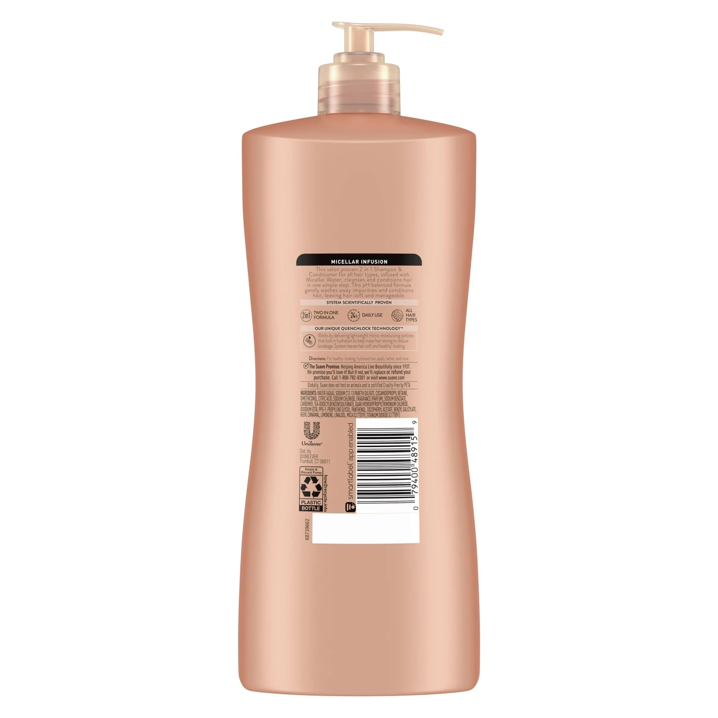 Champú y acondicionador 2 en 1 Micellar Infusion de Suave Professionals, hidratante, 28 fl oz