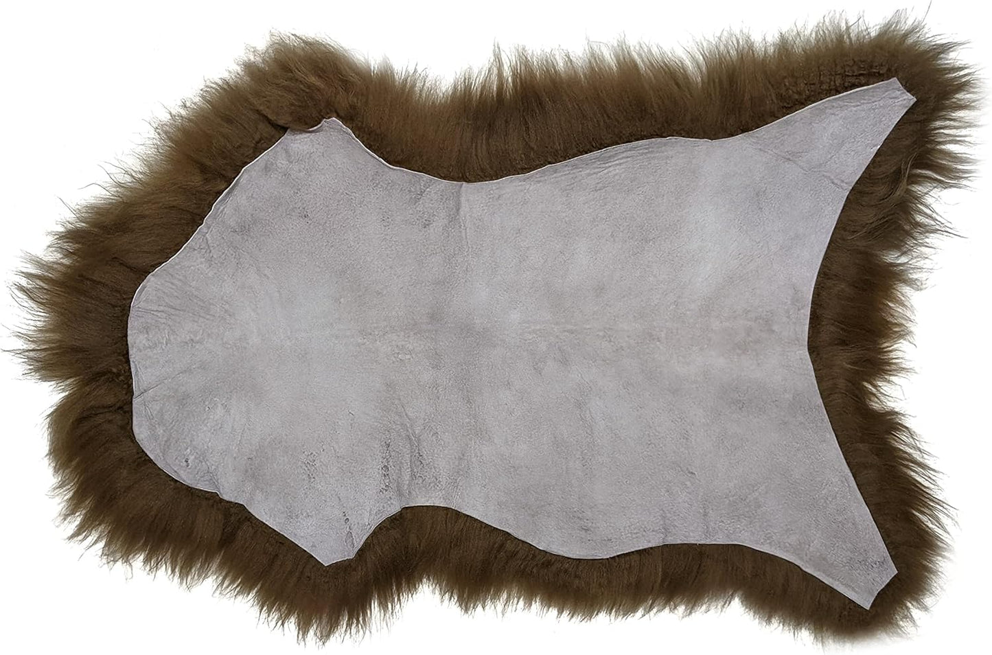 Genuine Icelandic Sheepskin Rug Throw (Frosted Brown)