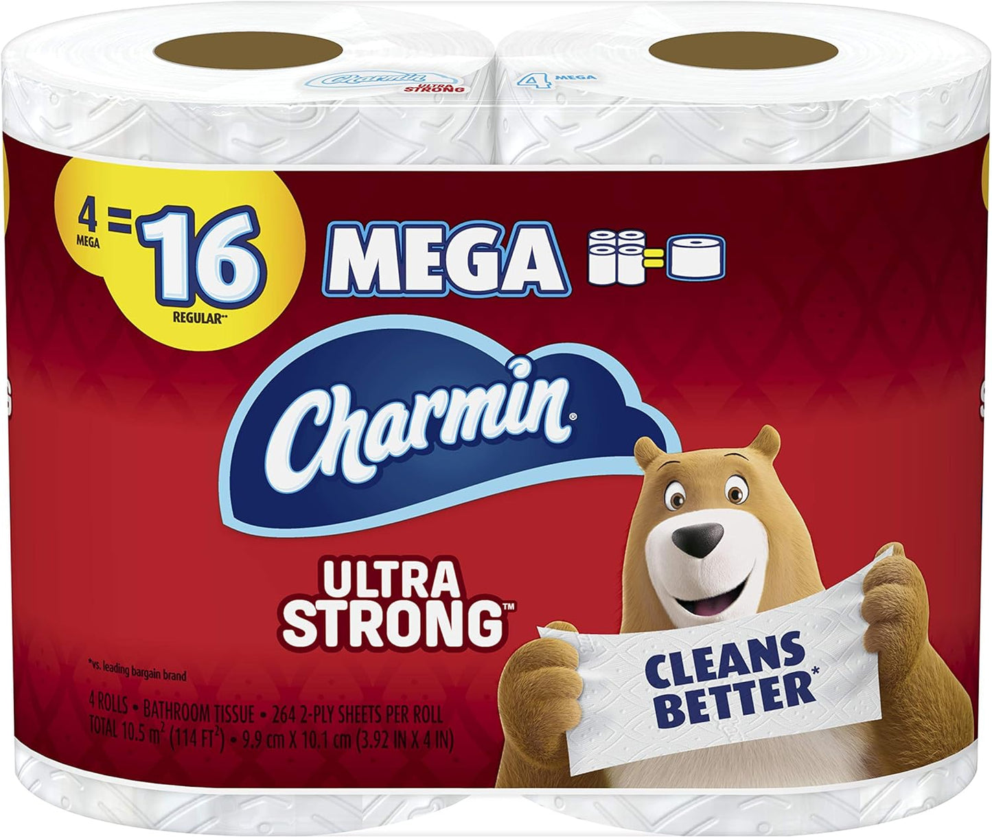 Charmin Ultra Strong Toilet Paper 4=16 Mega