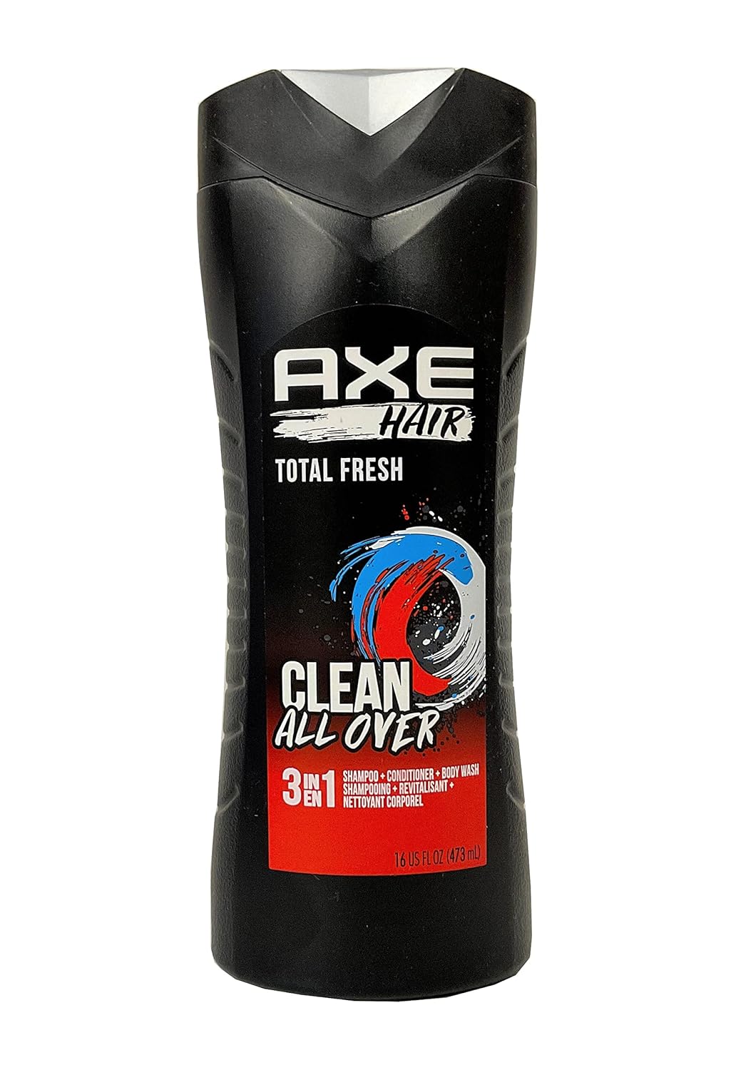 Axe Hair 3 in 1 - Total Fresh - Shampoo + Conditioner + Body Wash - 16oz