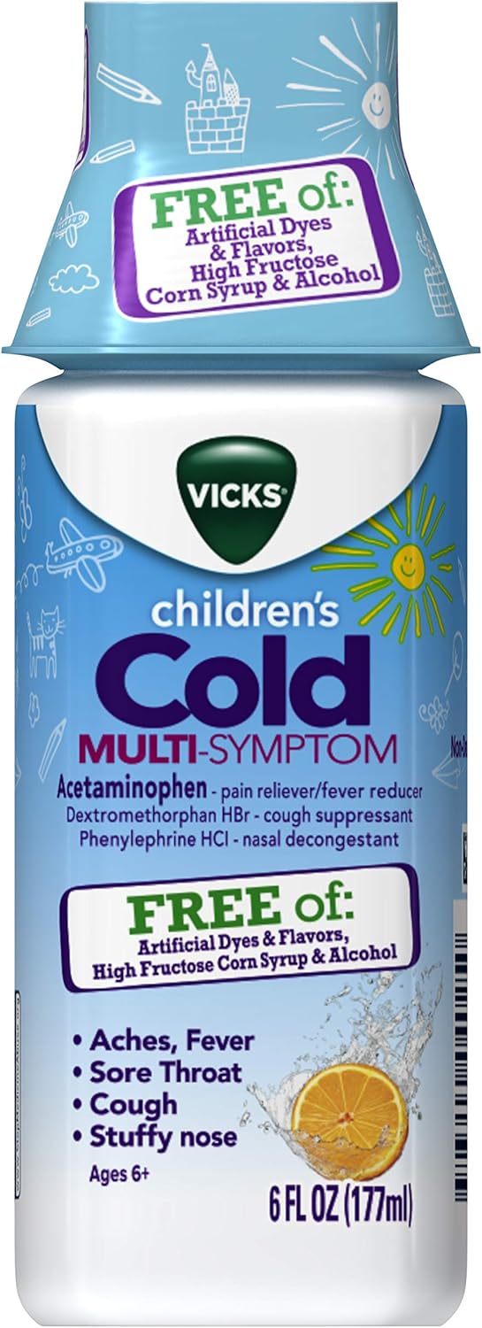 Vicks Children's Cold Multi-Symptom 6oz sabor a naranja