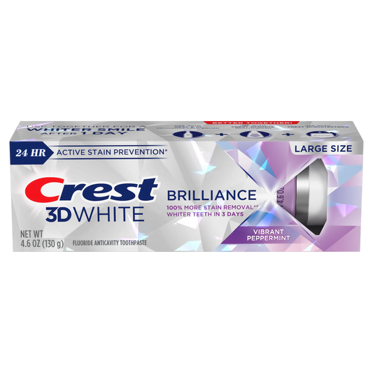 Pasta de dientes blanqueadora Crest 3D White Brilliance Vibrant Peppermint, 4,6 oz***