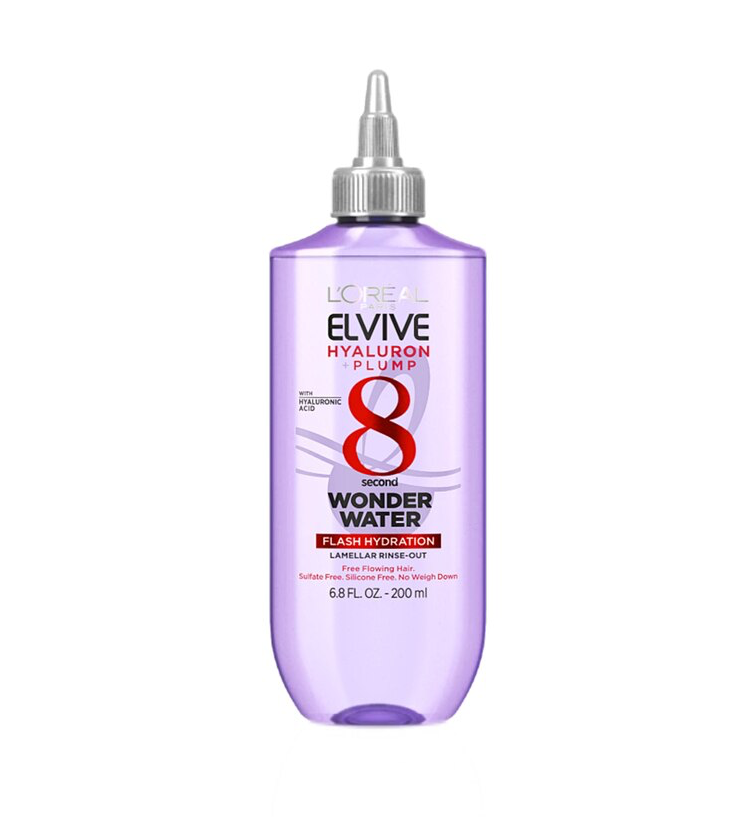 L'Oreal Paris Elvive Hyaluron + Plump Flash Hydration Wonder Water Lamellar Rinse Out, 6.8 OZ