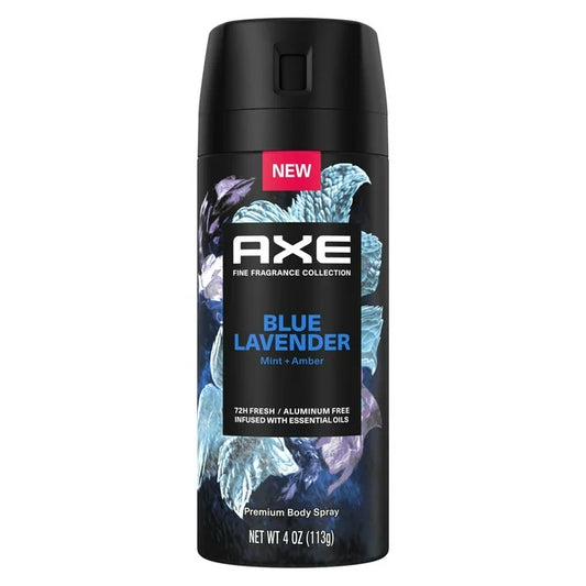 Axe Fine Fragrance Collection 身體噴霧藍色薰衣草 4 盎司