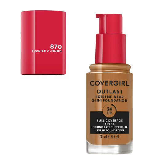 Covergirl Outlast Foundation Toasted Almomd 870