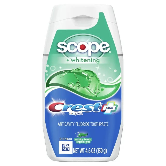 Crest Complete Plus Scope 薄荷清新液體凝膠牙膏 4.6 盎司