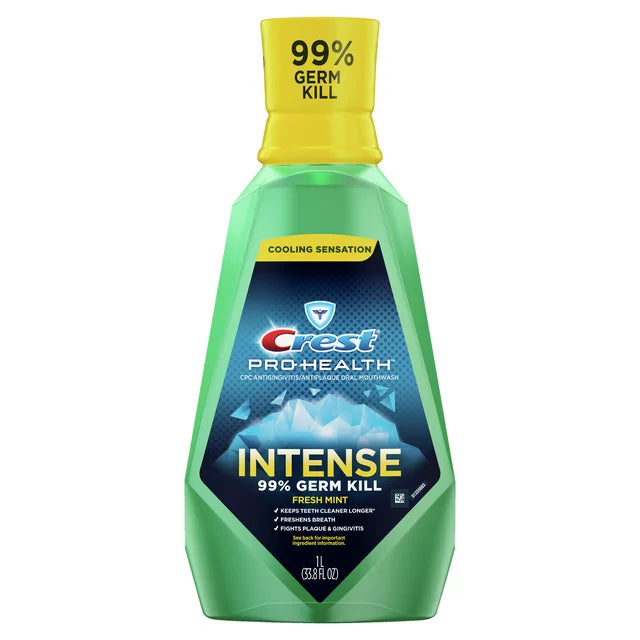 Crest Pro Health Intense Mouthwash Fresh Mint 1L