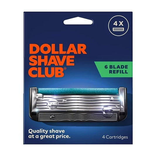 Dollar Shave Club 6 Blade 4 Cartridges Refill***